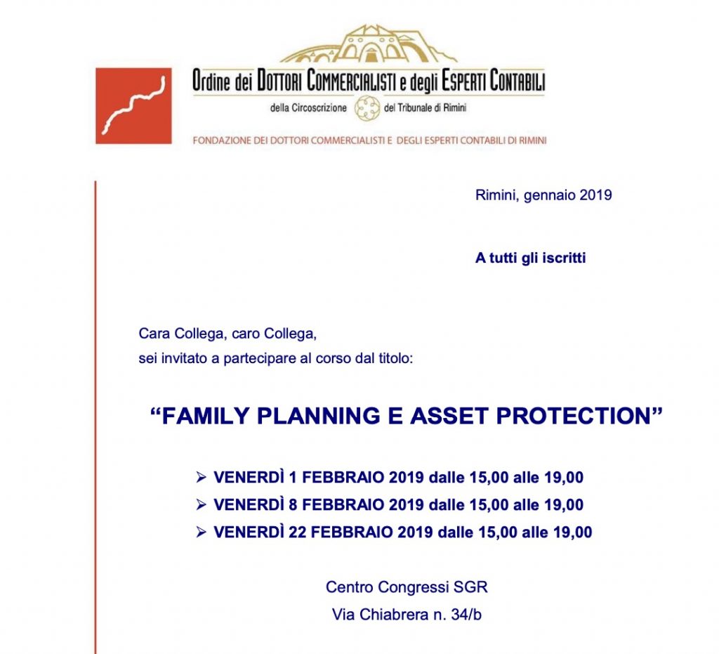 FAMILY PLANNING E ASSET PROTECTION